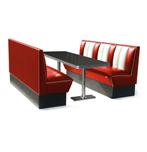 Classic Diner Retro Bel Air Set 2 x Bank 180 cm en tafel, Ophalen, Gebruikt