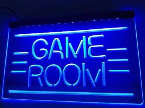 Game room neon bord lamp LED  verlichting reclame lichtbak *, Verzamelen, Merken en Reclamevoorwerpen, Nieuw, Verzenden