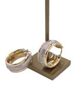 18 Karaat Bicolor Gouden Creolen - 2 cm / 9 mm / 6.3 g, Sieraden, Tassen en Uiterlijk, Oorbellen, Ophalen, Hangers, Zo goed als nieuw