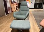 Relaxfauteuil Kebe Ergo licht blauw hocker 30% Extra korting, Huis en Inrichting, Fauteuils, Ophalen, Nieuw, 75 tot 100 cm, 75 tot 100 cm