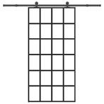 vidaXL Schuifdeur met beslagset 102x205 cm aluminium en, Doe-het-zelf en Verbouw, Deuren en Horren, Verzenden, Nieuw