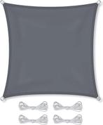 Schaduwdoek - tarp - zonnedoek - vierkant - 5x5 m - grijs, Ophalen of Verzenden, Nieuw