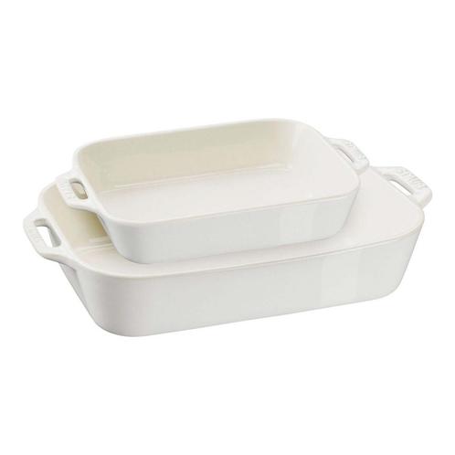 Staub Ovenschalen Set – Ivoor – 2 stuks, Huis en Inrichting, Keuken | Keukenbenodigdheden, Verzenden