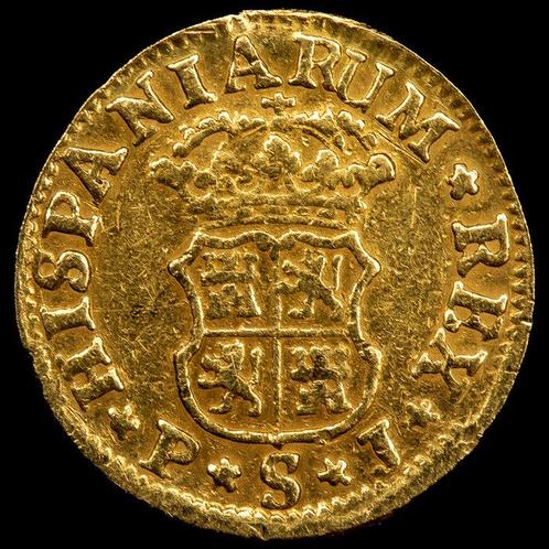 Spanje. Fernando VI. 1/2 Escudo 1750 - Sevilla PJ (Zonder, Postzegels en Munten, Munten | Europa | Niet-Euromunten