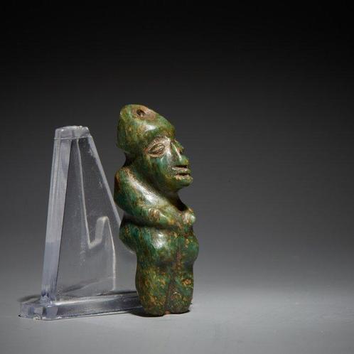 Mixteken, Mexico Steen Hangerfiguur. 12e-15e eeuw n.Chr., Verzamelen, Mineralen en Fossielen