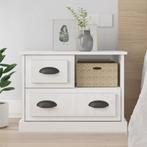 vidaXL Nachtkastje 60x39x45 cm hoogglans wit, Huis en Inrichting, Slaapkamer | Nachtkastjes, Minder dan 45 cm, Verzenden, Nieuw