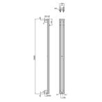 Designradiator Sapho Pilon Recht 12.2x180 cm 310W incl. 4, Ophalen of Verzenden, Nieuw