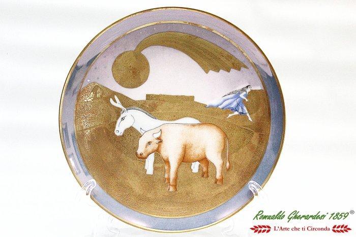 Piatto di Natale di Atelier R. Sarti, 1981 oro zecchino 24k, Antiek en Kunst, Antiek | Glas en Kristal