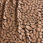 BA142 - Zwart fluweel en goud met dierenprinteffect -, Antiek en Kunst, Antiek | Kleden en Textiel