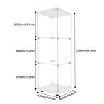 Glazen Vitrinekast met LED – 3 Lagen, Deur en Slot, Huis en Inrichting, Kasten | Vitrinekasten, Verzenden, Nieuw