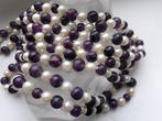 Zilver, Akoya parels & amethist - Halsketting - Art Deco