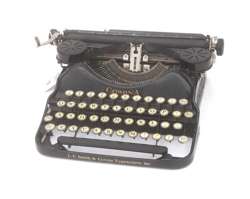 Een typemachine, Smith en Corona, U.S.A., begin 20e eeuw, Antiek en Kunst, Curiosa en Brocante