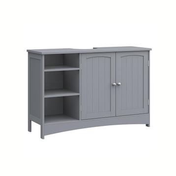 Wastafelkast 90cm Wit/Grijs | Tweedekansje | OP=OP beschikbaar voor biedingen