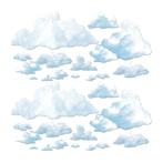 Witte wolken decoratie 24 delig - Scenesetters, Nieuw, Ophalen of Verzenden