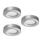 Ledisons LED-opbouwspot set 3 stuks Adria zilver 3W dimbaar, Nieuw