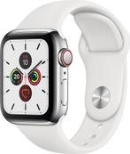 Apple Watch 5 40Mm Stainl Steel Case W/ White Sport Band Lte, Huis en Inrichting, Verzenden, Zo goed als nieuw