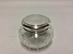 Pot - Geslepen glazen potje met zilveren deksel