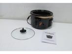 CrockPot CR052 - Slow Cooker - 4,7L Hinged Lid - Zwart, Verzenden, Zo goed als nieuw