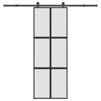 vidaXL Schuifdeur met beslag 76x205 cm gehard glas en, Verzenden, Nieuw