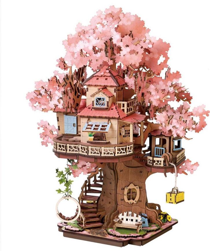 Robotime Sakura Boomhut Kersenbloesem Miniatuur Creatief..., Hobby en Vrije tijd, Modelbouw | Overige, Nieuw, Verzenden