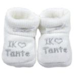 Petit Villain Ik Hou Van Tante Wit Slofjes, Kinderen en Baby's, Babykleding | Overige, Verzenden, Nieuw