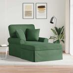 vidaXL Chaise Lounge met Rok met kussen 3 pcs Jungle Groen, Verzenden, Nieuw
