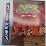 Pokemon Mystery Dungeon Red Rescue Team Handleiding - iDEAL!, Spelcomputers en Games, Games | Nintendo Game Boy, Zo goed als nieuw