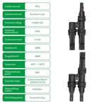 MC4 Solar Connector - T-Splitter - Solar MC4 Connector -, Doe-het-zelf en Verbouw, Elektra en Kabels, Verzenden, Nieuw