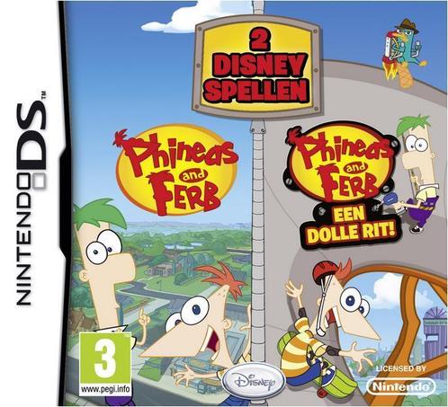 Disney Phineas and Ferb + Phineas and Ferb: Een Dolle Rit, Spelcomputers en Games, Games | Nintendo DS, 3 spelers of meer, Zo goed als nieuw