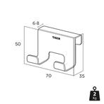 Handdoekhaak Voor Douchecabine Tiger Caddy 6-8 mm Chroom, Ophalen of Verzenden, Nieuw