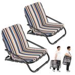 LIVSK Opvouwbare Strandstoelen 2-Pack - Sneldrogend Katoen -, Verzenden, Nieuw