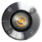 Grondspot LED Ø11 Rond RVS met dag en nacht sensor, Tuin en Terras, Buitenverlichting, Nieuw, Verzenden