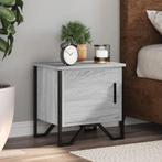 vidaXL Nachtkastjes 2 st 40x30x40 cm bewerkt hout grijs, Huis en Inrichting, Minder dan 45 cm, Verzenden, Nieuw, Minder dan 55 cm