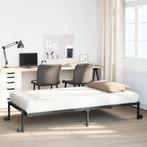 vidaXL Bedframe zonder matras opvouwbaar 107x203 cm staal, Verzenden, Nieuw, Zwart, Metaal