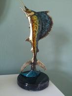 Beeld, Marlin jumping - 40 cm - Brons, Emaille