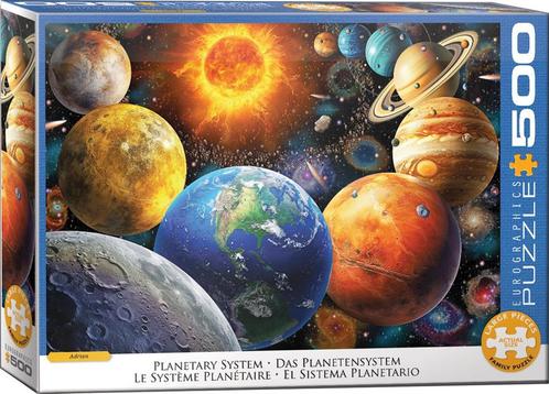 Het Planetenstelsel Puzzel (500 XXL stukjes) | Eurographics, Hobby en Vrije tijd, Denksport en Puzzels, Nieuw, Verzenden
