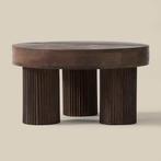 *WOONWINKEL* Ronde Salontafel Donkerbruin Hout, Huis en Inrichting, Tafels | Salontafels, Verzenden, Nieuw