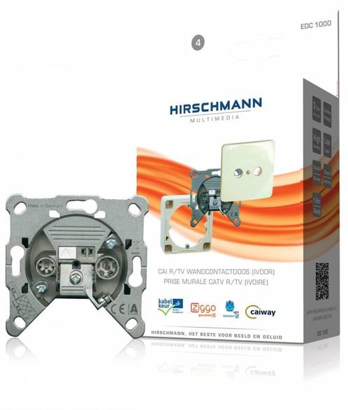 Hirschmann EDC 1000 shop Wandcontactdoos RTV, Doe-het-zelf en Verbouw, Elektra en Kabels, Stopcontact, Nieuw, Ophalen of Verzenden