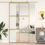 vidaXL Schuifdeur 102,5x205 cm helder ESG-glas en aluminium, Doe-het-zelf en Verbouw, Deuren en Horren, Verzenden, Nieuw
