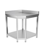 GGM Gastro | RVS hoek werktafel PREMIUM - | ATEK108A, Verzenden, Nieuw in verpakking, Meubilair