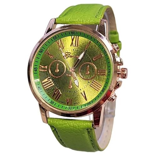 Fako® - Horloge - Geneva - Roman - Metal - Groen, Sieraden, Tassen en Uiterlijk, Horloges | Dames, Verzenden