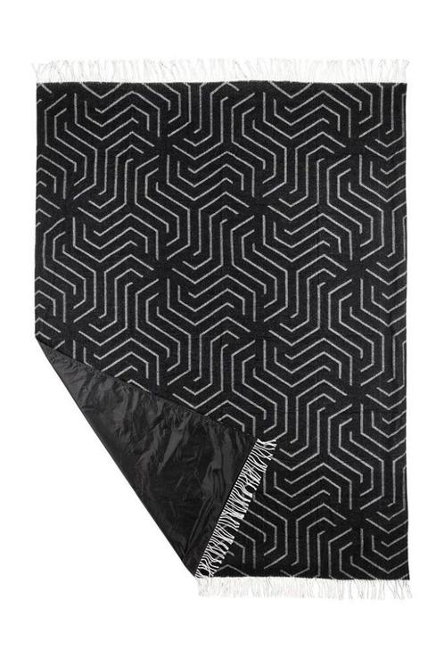 REBEL OUTDOOR Picknickkleed Zwart/Wit (Patio mat), Caravans en Kamperen, Kampeeraccessoires, Nieuw, Ophalen of Verzenden