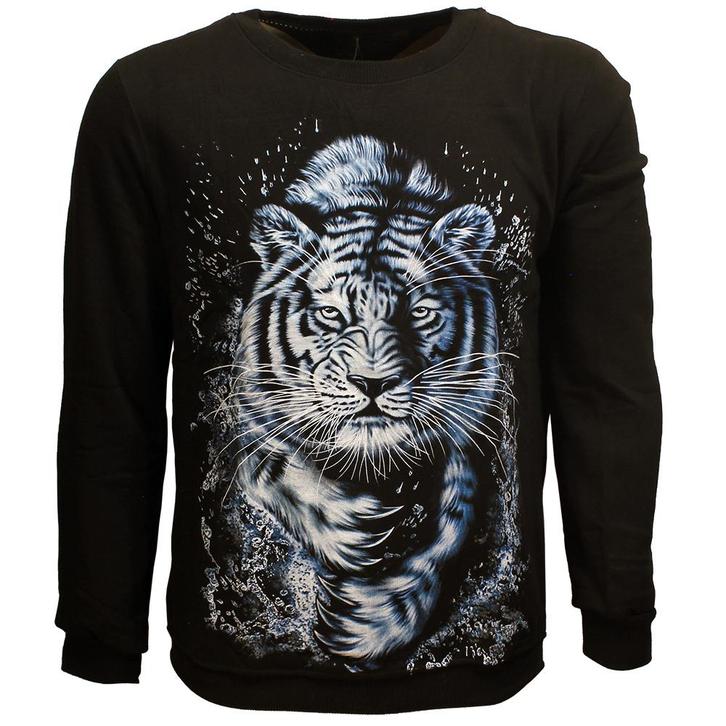 Witte Tijger Sweater Trui met Voering, Kleding | Heren, Truien en Vesten, Verzenden