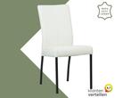Leren eetkamerstoel Comfort - Hermes Bianco (gebroken wit), Huis en Inrichting, Stoelen, Wit, Nieuw, Leer, Ophalen of Verzenden