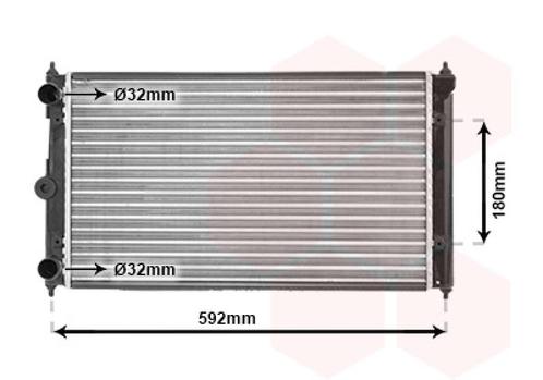 RADIATOR VOOR VW POLO 86C 1981-1990 867121251B, Auto-onderdelen, Airco en Verwarming, Nieuw, Ophalen of Verzenden
