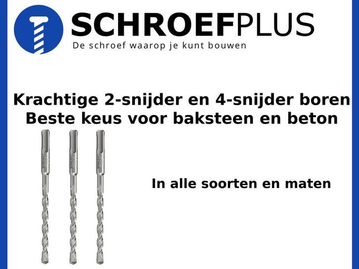 SDS boren 2 en 4-snijders betonboren sterk, Doe-het-zelf en Verbouw, Gereedschap | Boormachines, Nieuw, Verzenden