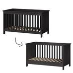 Cabino Meegroei Ledikant Tucson Zwart 70 x 140 cm, Kinderen en Baby's, Babywiegjes en Ledikanten, Ophalen of Verzenden, Nieuw