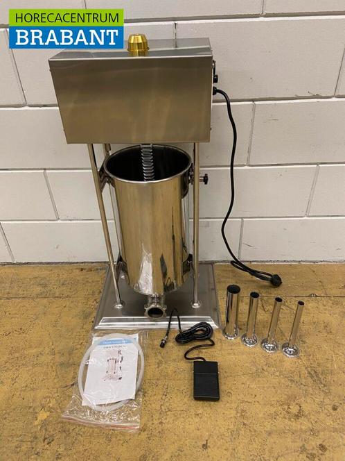 RVS Elektrische vulbus stopbus worstvuller 15 liter 230V, Zakelijke goederen, Horeca | Keukenapparatuur, Nieuw in verpakking, Ophalen of Verzenden