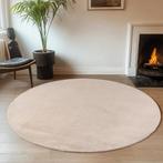 Rond Wasbaar Vloerkleed | Joy | Crème | 200x200 cm, Huis en Inrichting, Stoffering | Tapijten en Kleden, Verzenden, Nieuw