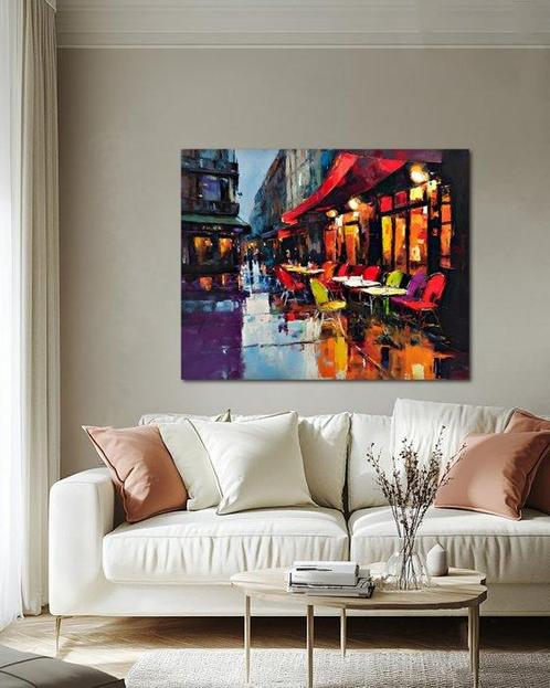 Michael Mey - The French Cafe Reflexions - XL, Antiek en Kunst, Kunst | Schilderijen | Modern